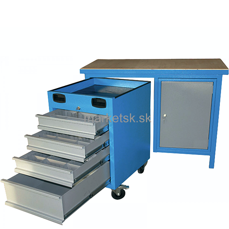 Dielenský pracovný stôl s kontajnerom PSM002 - 119 x 60 x 85 cm